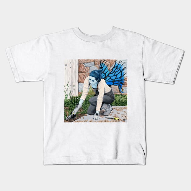 Fairies Fantasy Image Realistic Art Kids T-Shirt by Helms Art Creations